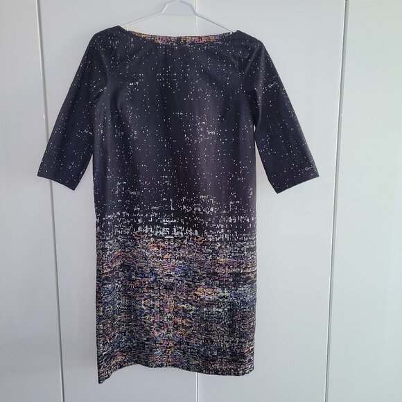 COS Black and Multicoloured Geometric Splatter Shift Dress Cotton - size EU 36 - Picture 1 of 11